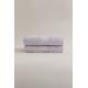 Ivory Lila Fitilli Mikro Fiber %100 Pamuk 2'Li Banyo Havlusu Seti 50 X 90 - 70 X 140 1129A