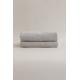 Ivory Gri Fitilli Mikro Fiber %100 Pamuk 2'Li Banyo Havlusu Seti 50 X 90 - 70 X 140 1126A