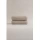 Ivory Bej Kabartma Dokulu Mikro Fiber %100 Pamuk 2'Li Banyo Havlusu Seti 50 X 90 - 70 X 140 1116A