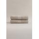 Ivory Bej Fitilli Mikro Fiber %100 Pamuk 2'Li Banyo Havlusu Seti 50 X 90 - 70 X 140 1128A