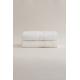 Ivory Beyaz Fitilli Mikro Fiber %100 Pamuk 2'Li Banyo Havlusu Seti 50 X 90 - 70 X 140 1125A