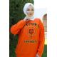 Gömlek Yaka Baskılı Sweatshirt 20409ETT926 Oranj