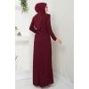 Drape Detaylı Elbise ASM2743 Bordo