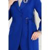 Kemerli Blazer Ceketli Takım 9037MDH809 Saks