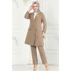 Blazer Ceketli Kışlık Takım 2662SL432 Latte