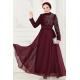 Taşlı Organze Abiye 5743AB368 Bordo