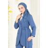 Kemerli Blazer Ceketli Takım 9037MDH809 İndigo