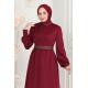 Drape Taş Detaylı Tesettür  Takım 279DVL817 Bordo