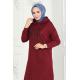 Yazı Baskılı Spor Tunik 5053UZ662 Bordo