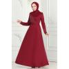 Drape Taş Detaylı Abiye 273DVL817 Bordo