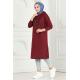 Yazı Baskılı Spor Tunik 5053UZ662 Bordo