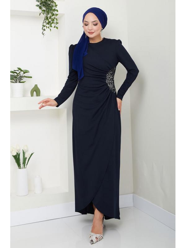 Drape Detaylı Elbise ASM2743 Laci