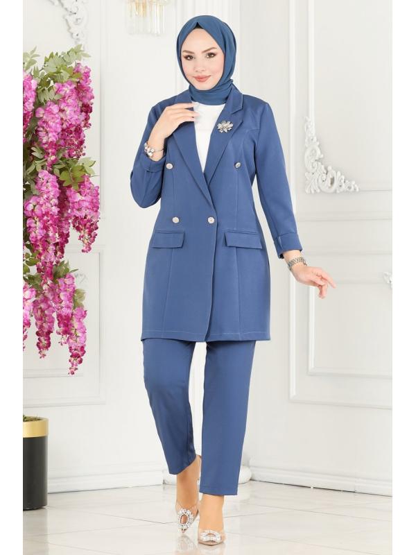 Blazer Ceketli İkili Takım 5994BSK463 İndigo