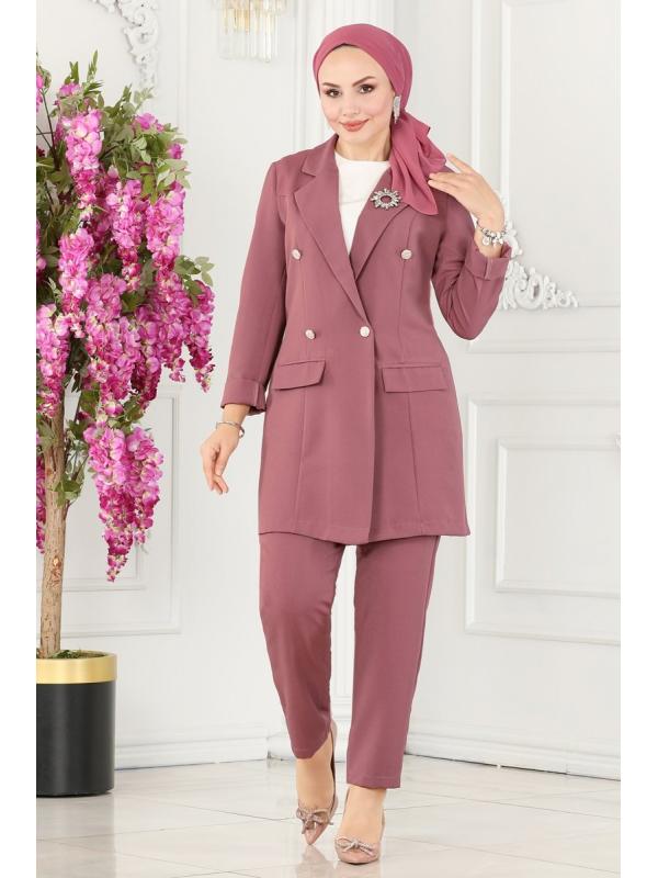 Blazer Ceketli İkili Takım 5994BSK463 Gül Kurusu