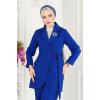 Kemerli Blazer Ceketli Takım 9037MDH809 Saks