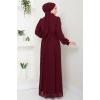 Pul Payet Şifon Abiye 6591YG95 Bordo