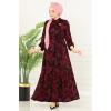 Kemerli Helen Elbise 233DVL817 Bordo