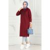 Yazı Baskılı Spor Tunik 5053UZ662 Bordo