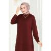 Biye Detaylı Tesettür Tunik 2673AYD574 Bordo