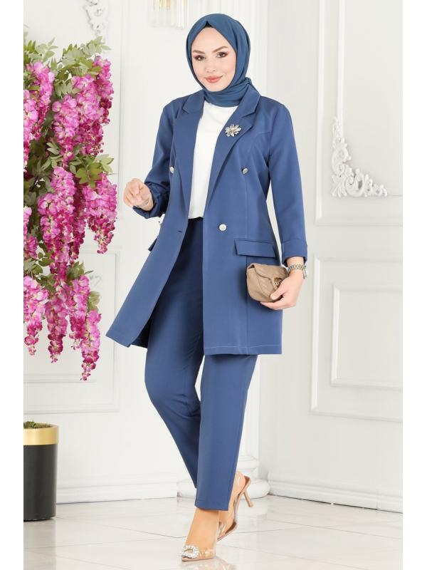 Blazer Ceketli İkili Takım 5994BSK463 İndigo