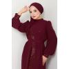 Pul Payet Şifon Abiye 6591YG95 Bordo