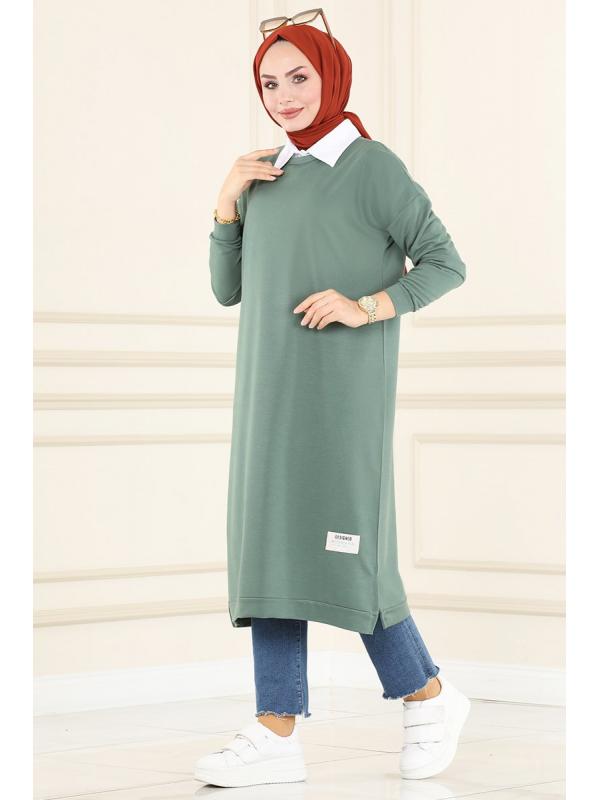 Arma Detaylı Basic Tunik 201MRT754 Mint