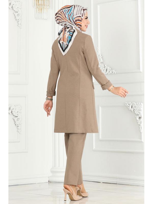 Blazer Ceketli Kışlık Takım 2662SL432 Latte