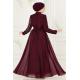 Taşlı Organze Abiye 5743AB368 Bordo