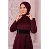 Pullu Elbise Bordo ASM2545