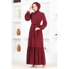 Kuşaklı Elbise ASM2665 Bordo