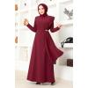 Taş Detay Elbise ASM2693 Bordo