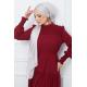 Kemerli Elbise EFS444 Bordo