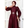 Saten Abiye LPN54133 Bordo