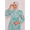 Desenli Elbise Mint EFL12202