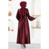 Saten Elbise Bordo END5509