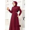 Taş Detay Elbise ASM2693 Bordo