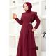 Taş Detay Elbise ASM2693 Bordo