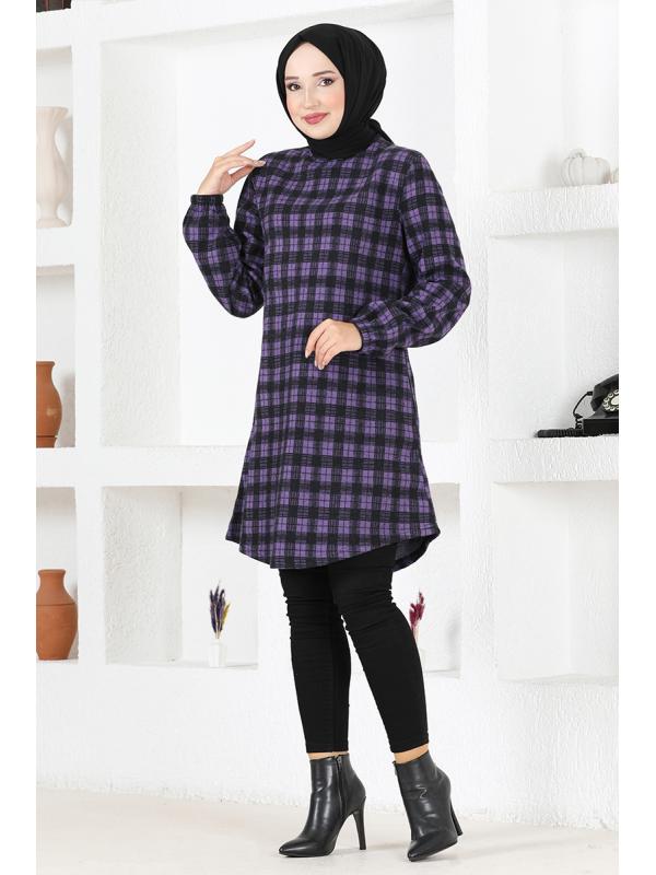 Ekose Tunik MSV1132 Mor