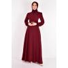 Kemerli Elbise Bordo ASM2534