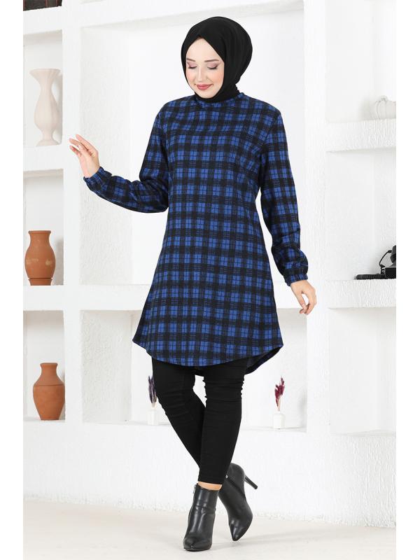 Ekose Tunik MSV1132 İndigo