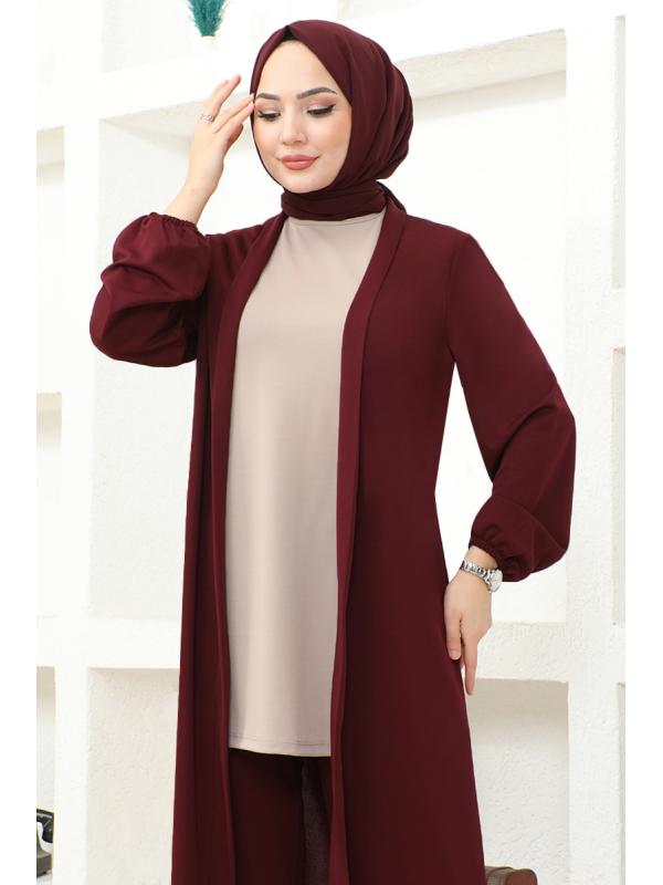 Üçlü Kombin ASM2649 Bordo