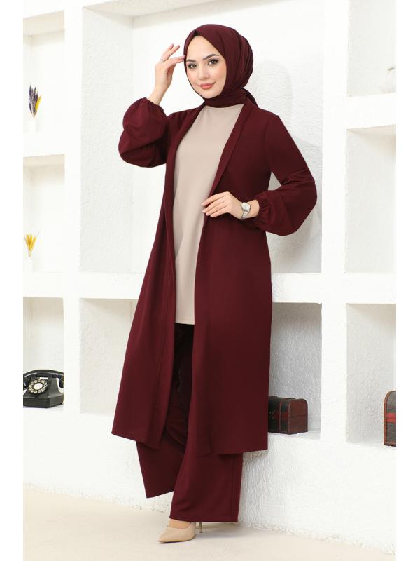 Üçlü Kombin ASM2649 Bordo