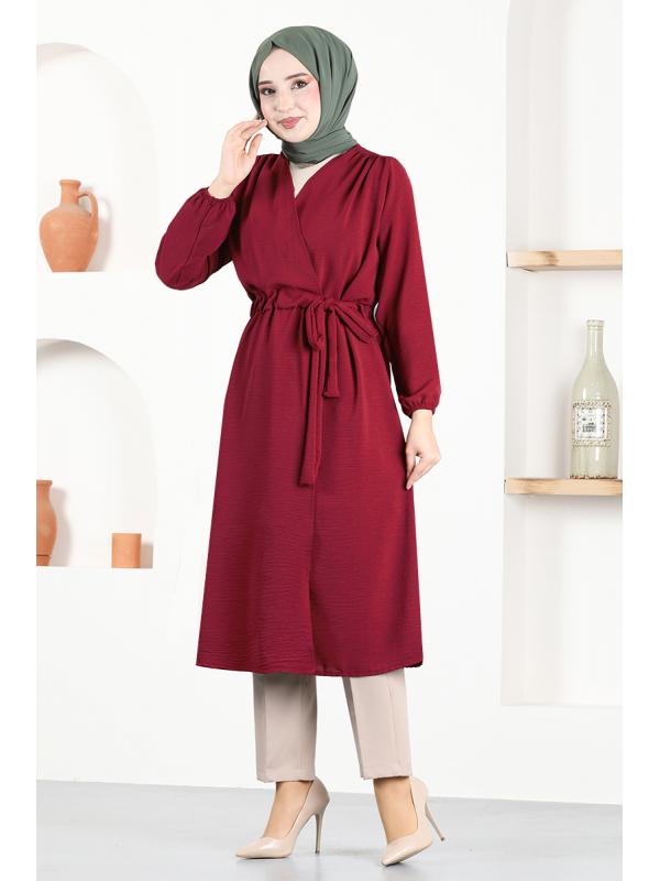 Kuşaklı Tunik TBT671 Bordo