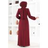 Kemerli Elbise ASM2651 Bordo