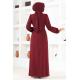 Kemerli Elbise ASM2651 Bordo