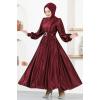 Saten Elbise Bordo END5509