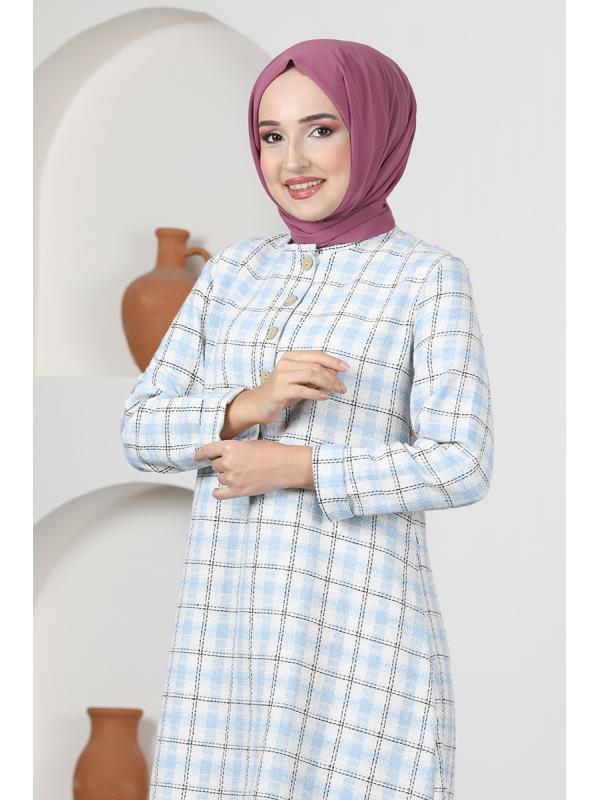 Düğmeli Tunik MSL1168 Bebe Mavi