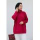 10029 Raglan Kol İçi Şardonlu Tesetür Sweatshirt Bordo