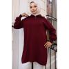 11043-10 Triko Tunik Bordo