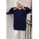 11035-59 Fitilli Triko Tunik Lacivert